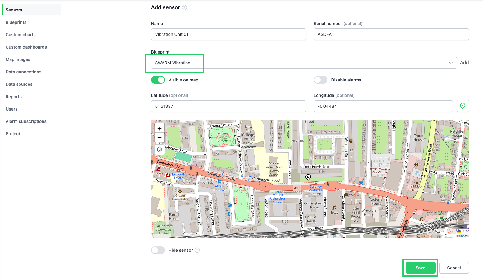 Create Omnidots Sensor