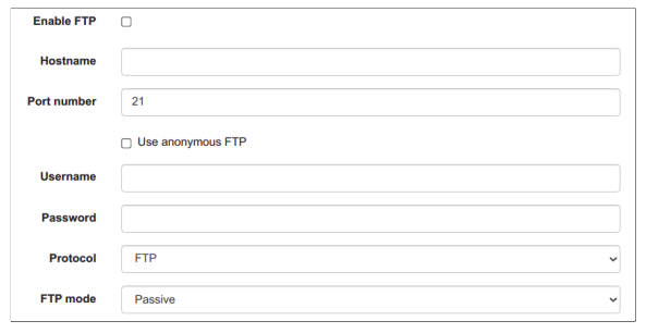 Worldsensing FTP hostname, credentials, and mode