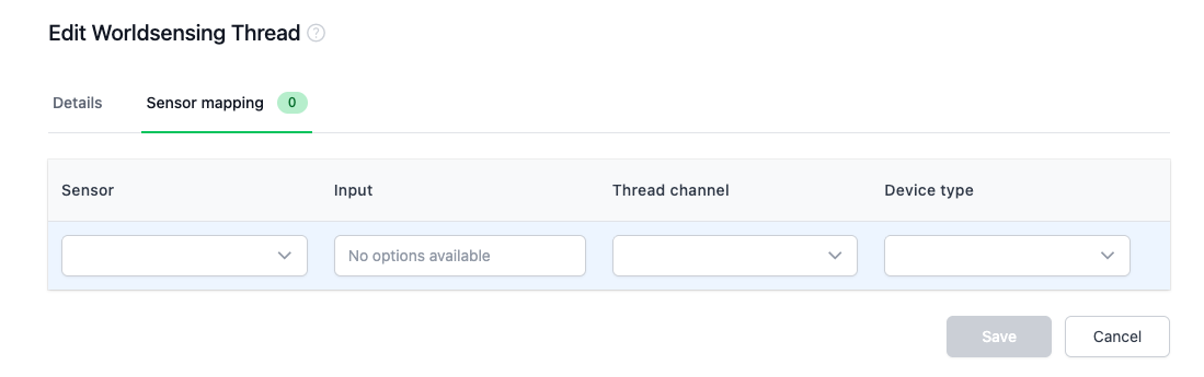 Thread input mappings empty
